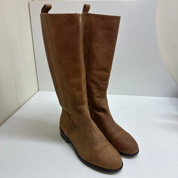 Boden Shoes - VERY GOOD Boden Knee High 14" Brown Leather Flexible riding boots 8 US / 39 EU